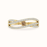 natural citrine promise rings in yellow gold vermeil